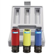 Serie 3 chiavi bussola esagonali impact rivestite in plastica